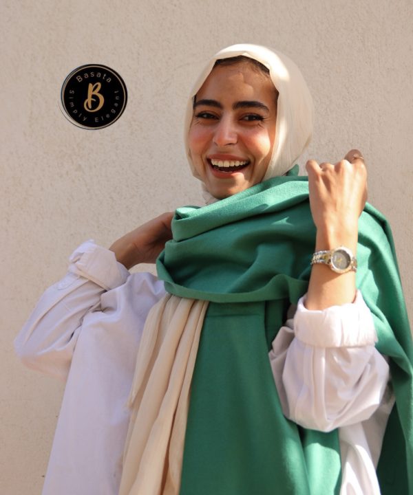 Soft Green Wool Shawl