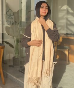 شال صوف ناعم بيج