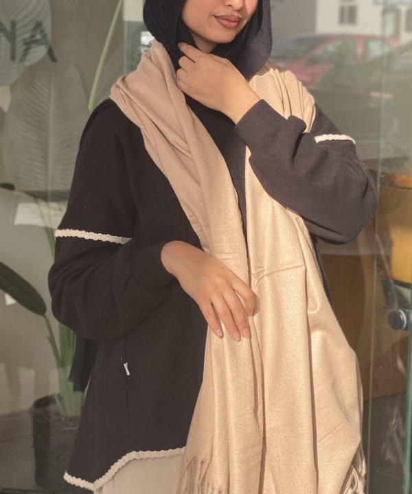 Light Coffee  Wool Shawl