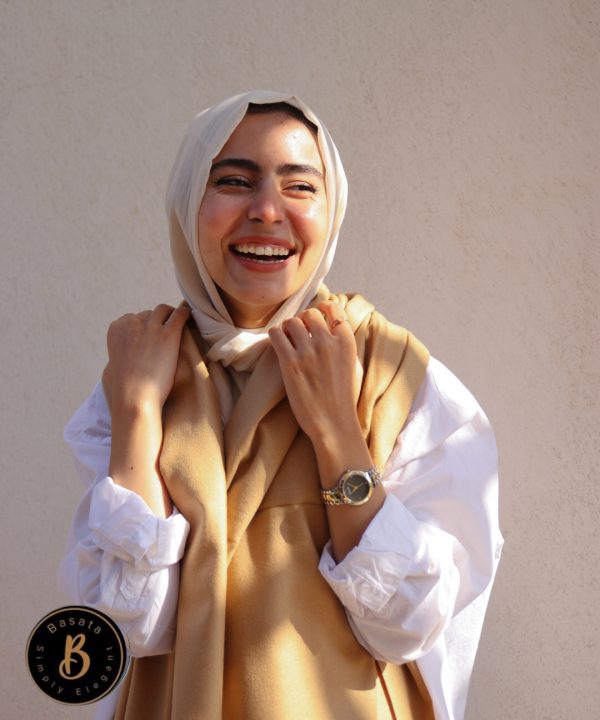 Soft Gold Wool Shawl