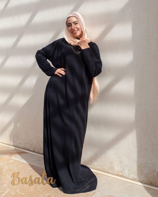 Black Ribbed Velvet Loose Basic - Image 2