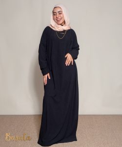 Black Ribbed Velvet Loose Basic