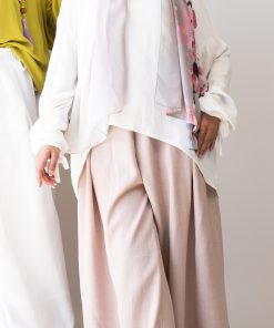 Beige Linen Aladdin Pants