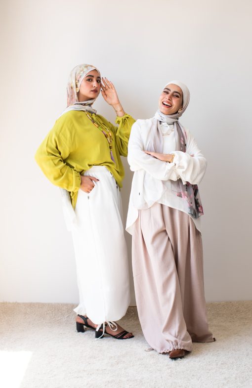 Beige Linen Aladdin Pants - Image 10