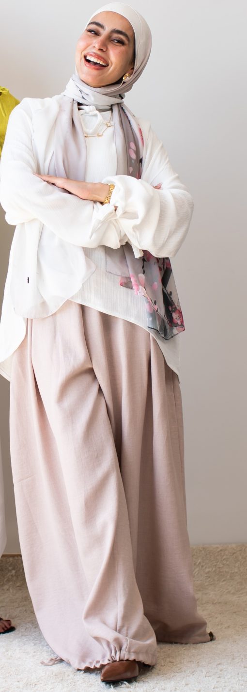 Beige Linen Aladdin Pants - Image 9