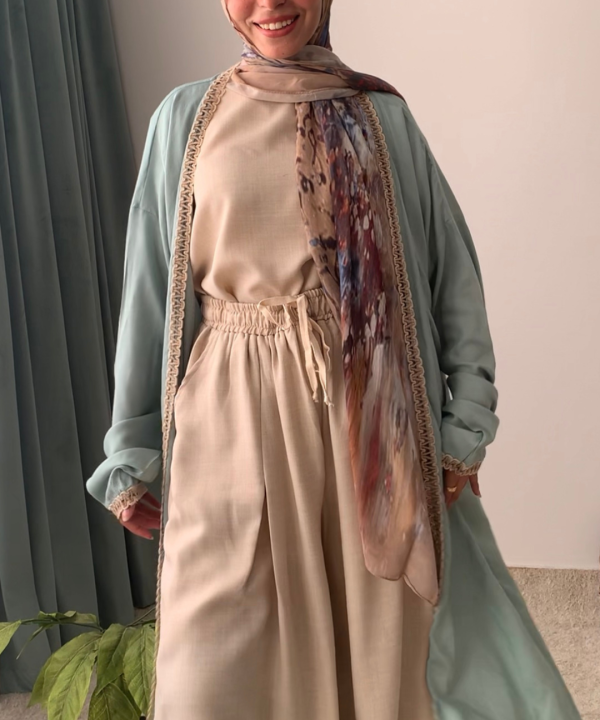 Mint Green Cotton Cardigan