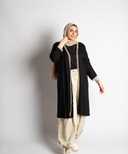 Black Cotton Cardigan