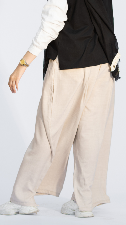 Beige Linen Aladdin Pants - Image 8