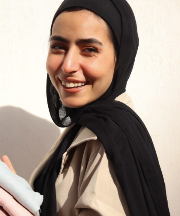 Black Cotton Modal Scarf