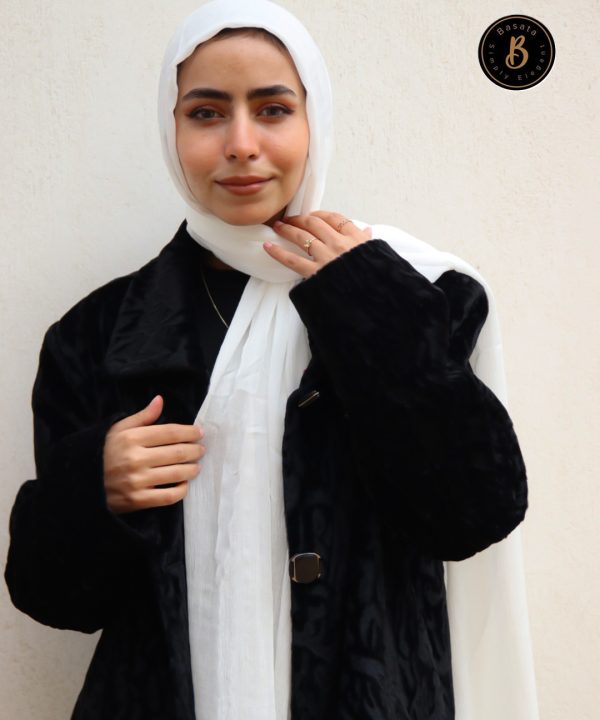 Off white cotton modal scarf