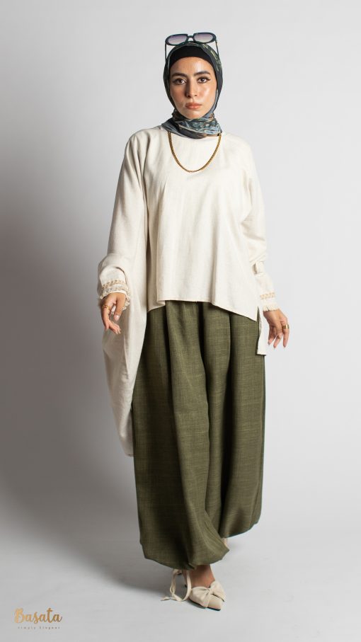 Fyonka Sleeves Linen Blouse - Image 10