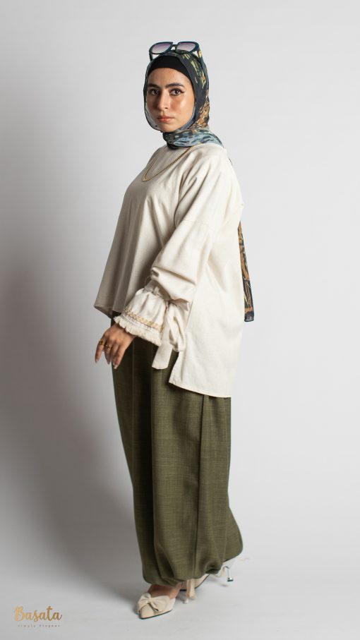 Fyonka Sleeves Linen Blouse - Image 4