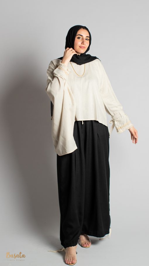 Fyonka Sleeves Linen Blouse - Image 8