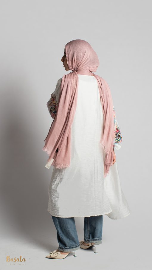 Flowry Cardigan In Off White - Image 3