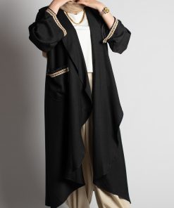 Round Zegzag Cardigan In Black
