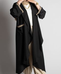 Round Zegzag Cardigan In Black