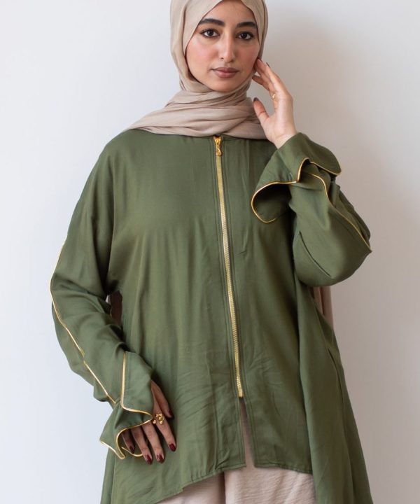 Olive golden blouse