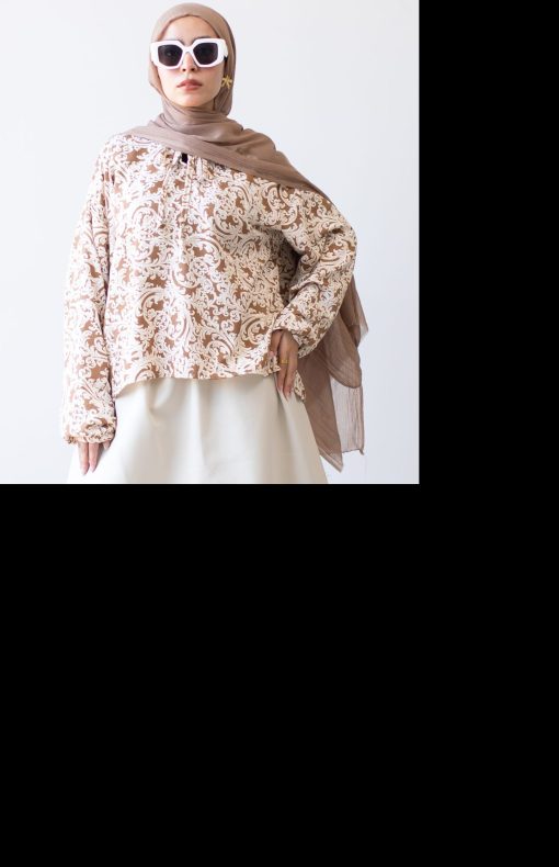 Beige flowry blouse - Image 4