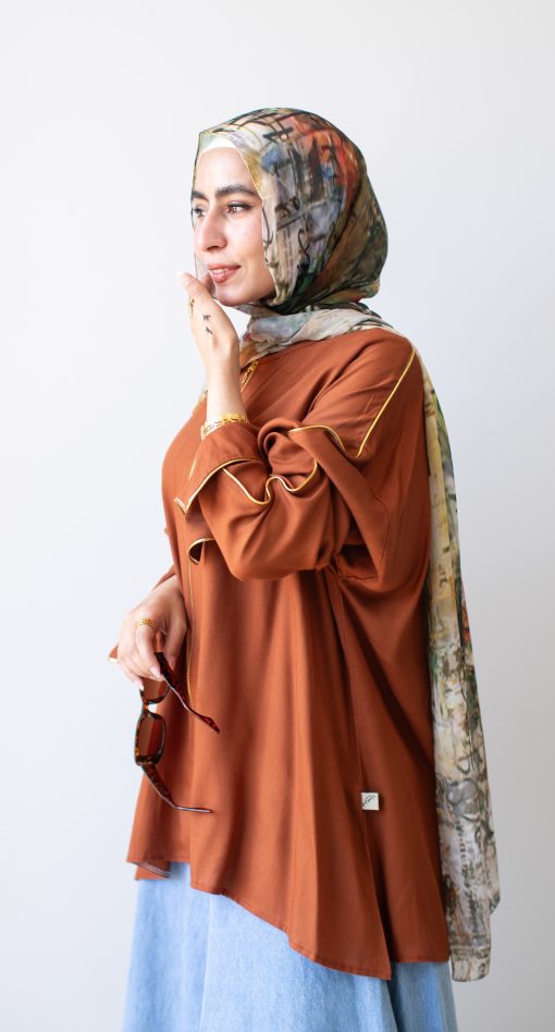 ⁦بلوزة هافان بكنار ذهبي⁩ - الصورة ⁦10⁩