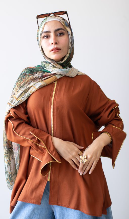 ⁦بلوزة هافان بكنار ذهبي⁩ - الصورة ⁦12⁩
