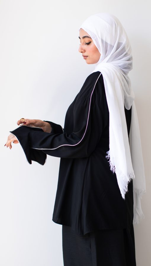 ⁦بلوزة اسود بكنار فضي⁩ - الصورة ⁦7⁩