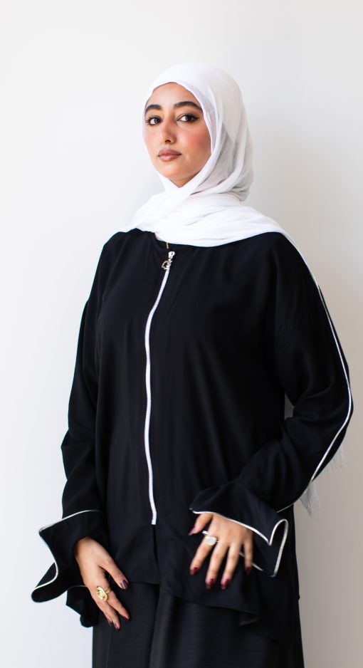 ⁦بلوزة اسود بكنار فضي⁩ - الصورة ⁦8⁩