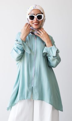 Mint silver blouse