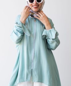 Mint silver blouse