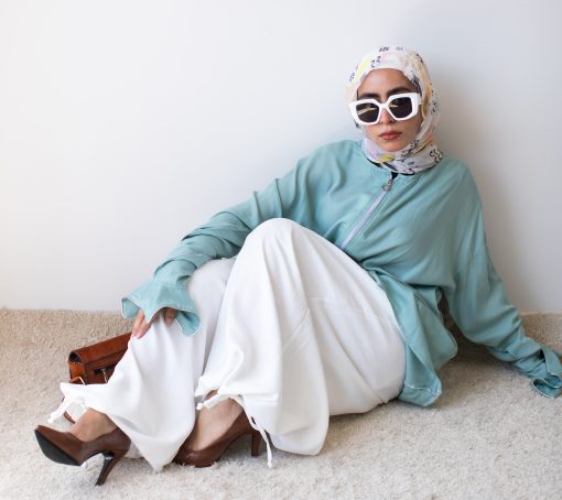 ⁦بلوزة مينت بكنار فضي⁩ - الصورة ⁦8⁩