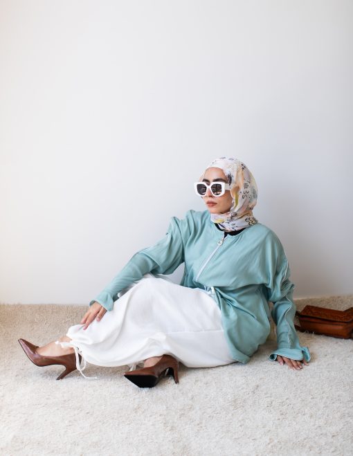 ⁦بلوزة مينت بكنار فضي⁩ - الصورة ⁦10⁩