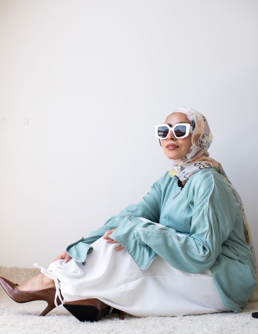 ⁦بلوزة مينت بكنار فضي⁩ - الصورة ⁦13⁩
