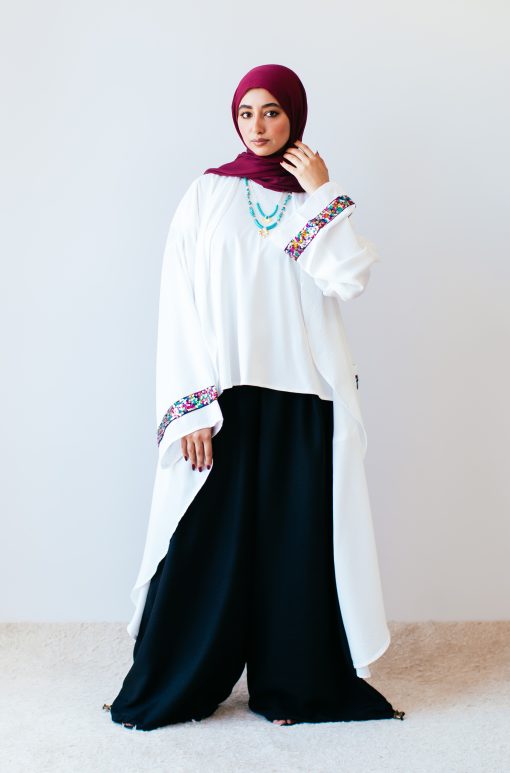 Round shiny Cardigan In Off white - Image 2