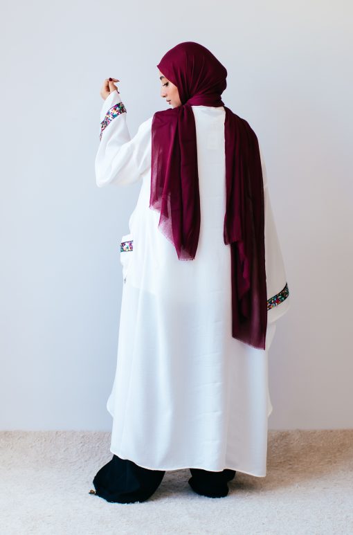 Round shiny Cardigan In Off white - Image 8
