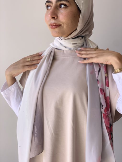 Medium Beige Cotton Basic with Side Slit - Image 3