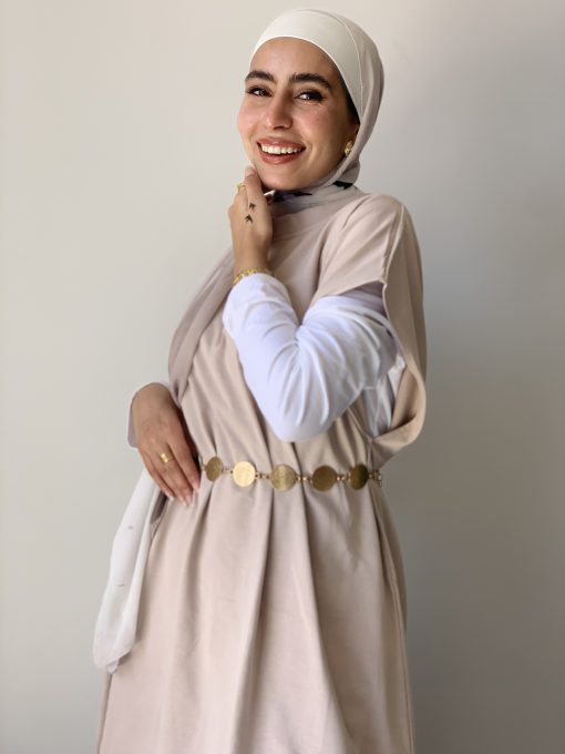 Medium Beige Cotton Basic with Side Slit - Image 9