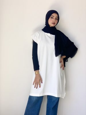 بيزك قطن وسط ابيض