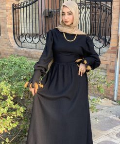 فستان صوف اسود