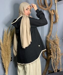 Black Wool Blouse