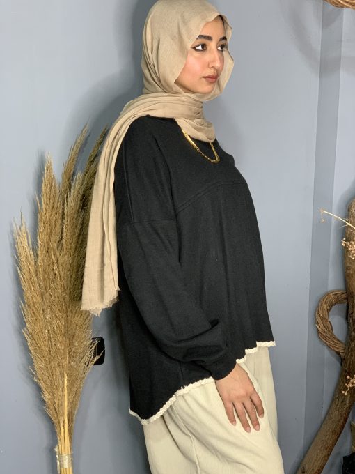 Black Wool Blouse - Image 9