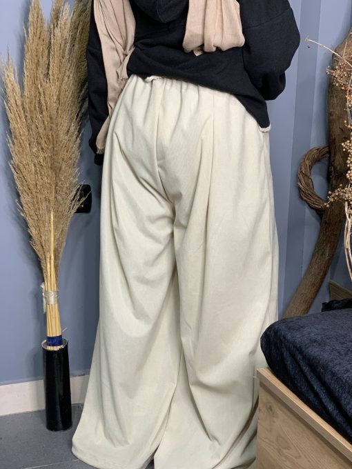 Beige Velvet Aladdin Pants - Image 5