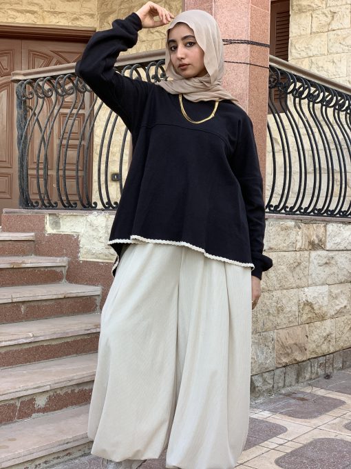 Black Wool Blouse - Image 15