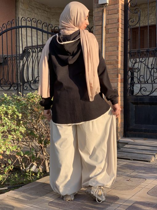 Beige Velvet Aladdin Pants - Image 11