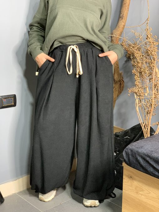 Black Velvet Aladdin Pants - Image 2