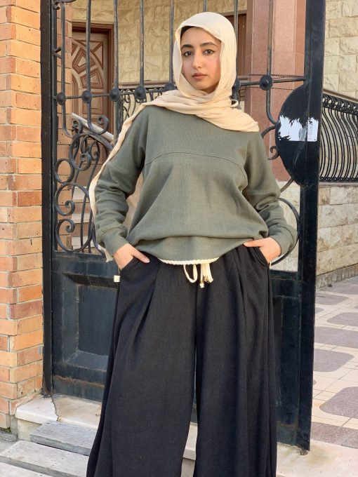Black Velvet Aladdin Pants - Image 5