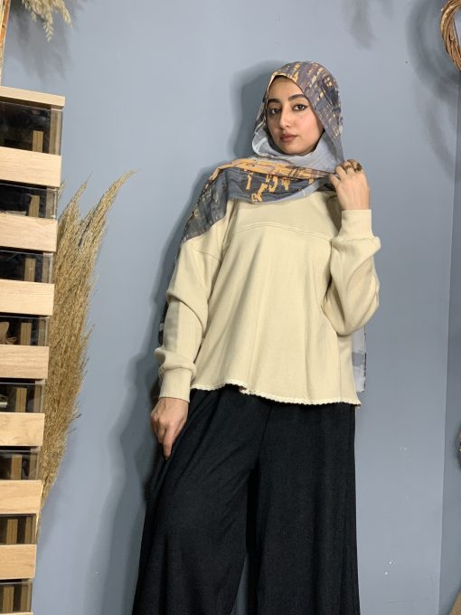 Beige Wool Blouse - Image 2