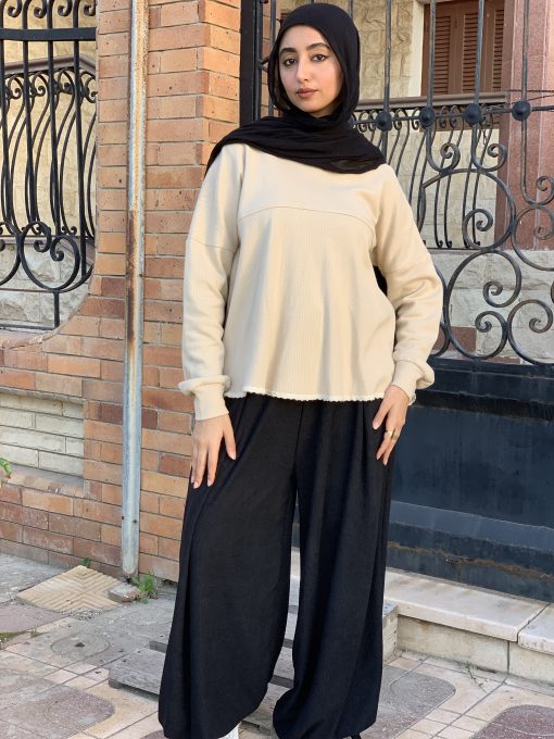 Beige Wool Blouse - Image 6