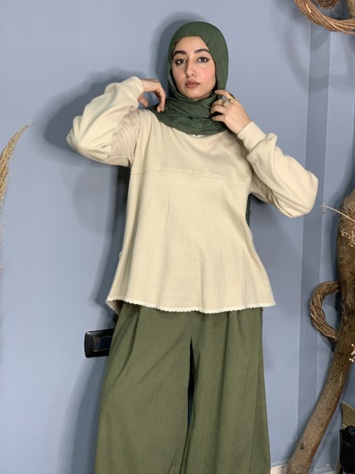 Beige Wool Blouse - Image 12