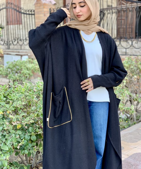 Black & Golden Wool Cardy