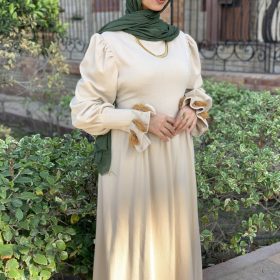 Beige Wool Dress