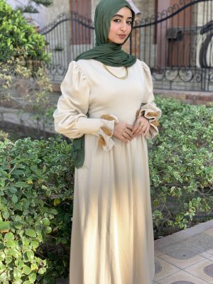 Beige Wool Dress